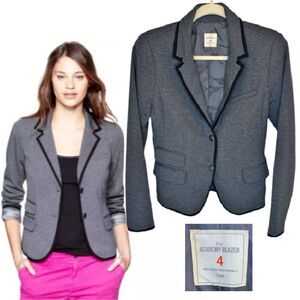 Gap Academy Blazer Gray Ponte Knit Size 4 Small Career Casual Schoolboy Academic